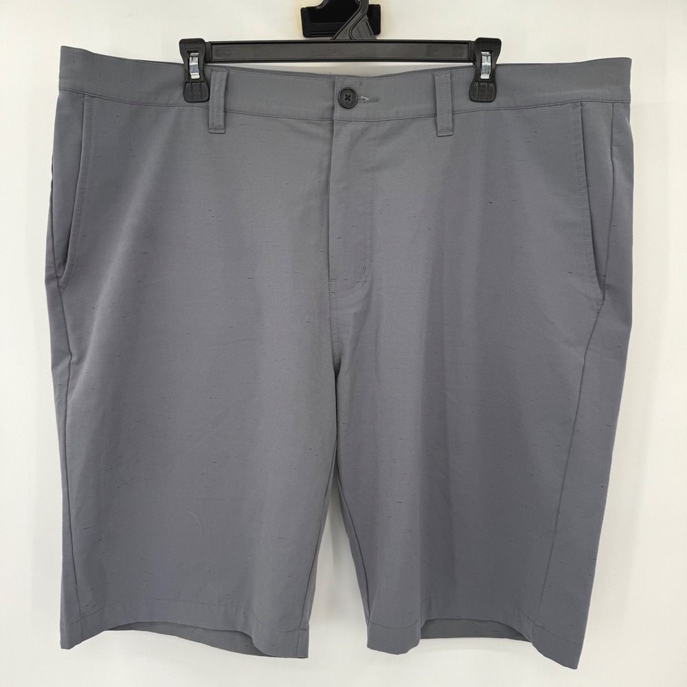 TravisMathew Golf Shorts Mens 40 Grey Beck Performance Stretch Slub Chino